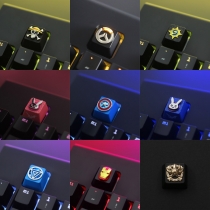 1pc Artisan Zinc-plated Alu-alloy Keycaps for Mechanical Keyboard R4 Overwatch DVA / Iron Man / One Piece / Captain America